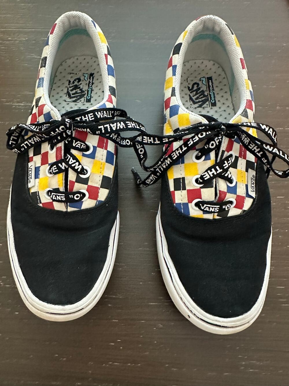 Vans ComfyCush Era Shoes Women’s 5.5 Multicolor Checkerboard Black Sneakers